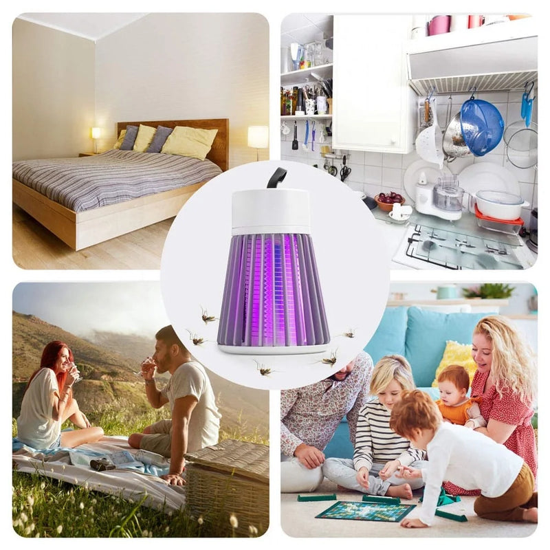 Electric Mosquito Kills Lamp with UV Light USB Rechargeable Insect Trap Efficient and Safe to Eliminate Mosquito